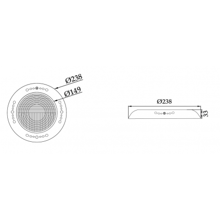 Lampa basenowa LED PHJ-WM-PC238  12 / 18 / 25 Watt, dowolny kolor+ RGB